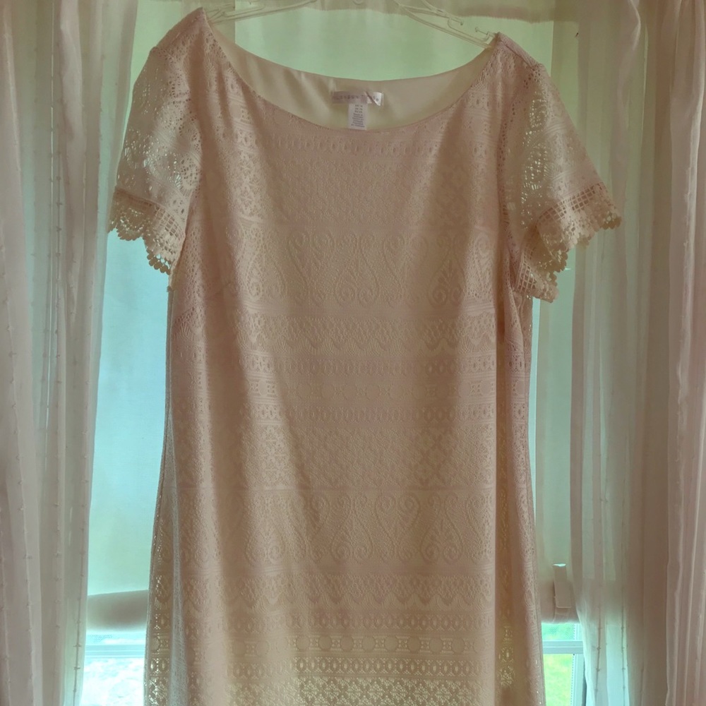 London Times White Lace Dress